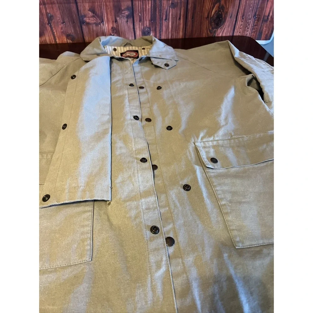 Australian Outback Collection Cotton  Duster Men Coat‎ Sz M Cape Missing Jacket